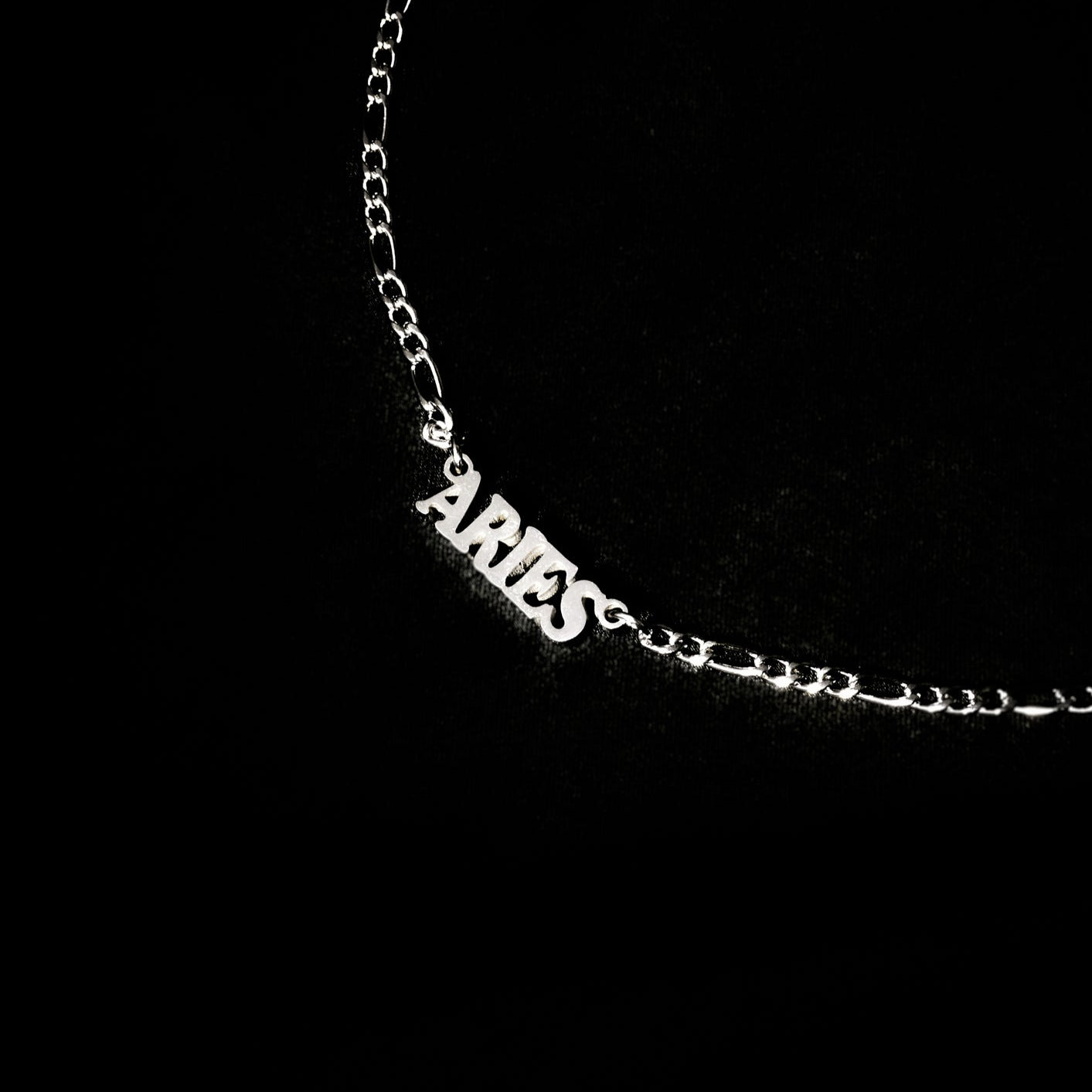 Aries Necklace Bold Zodiac Silver