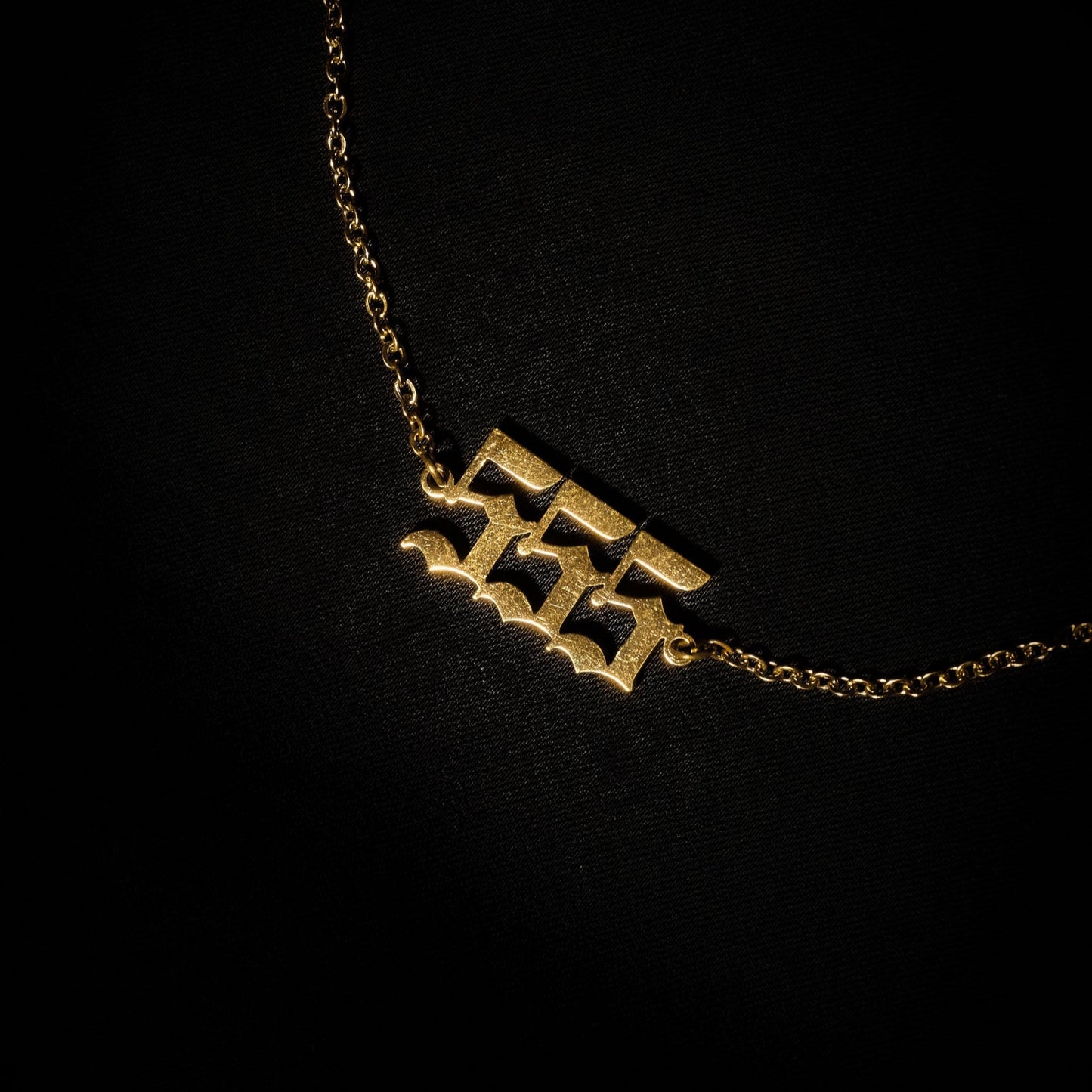 555 Anklet Numerology Old English Gold