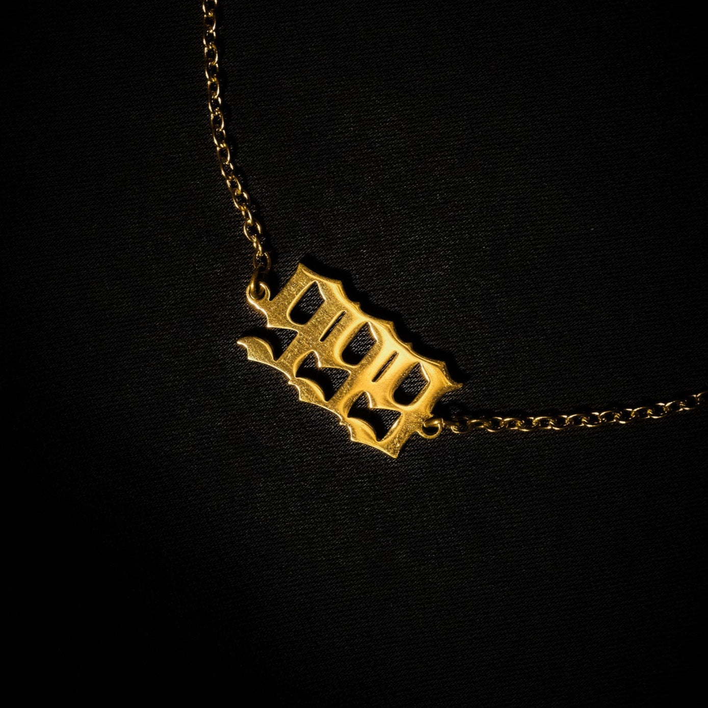 999 Anklet Numerology Old English Gold