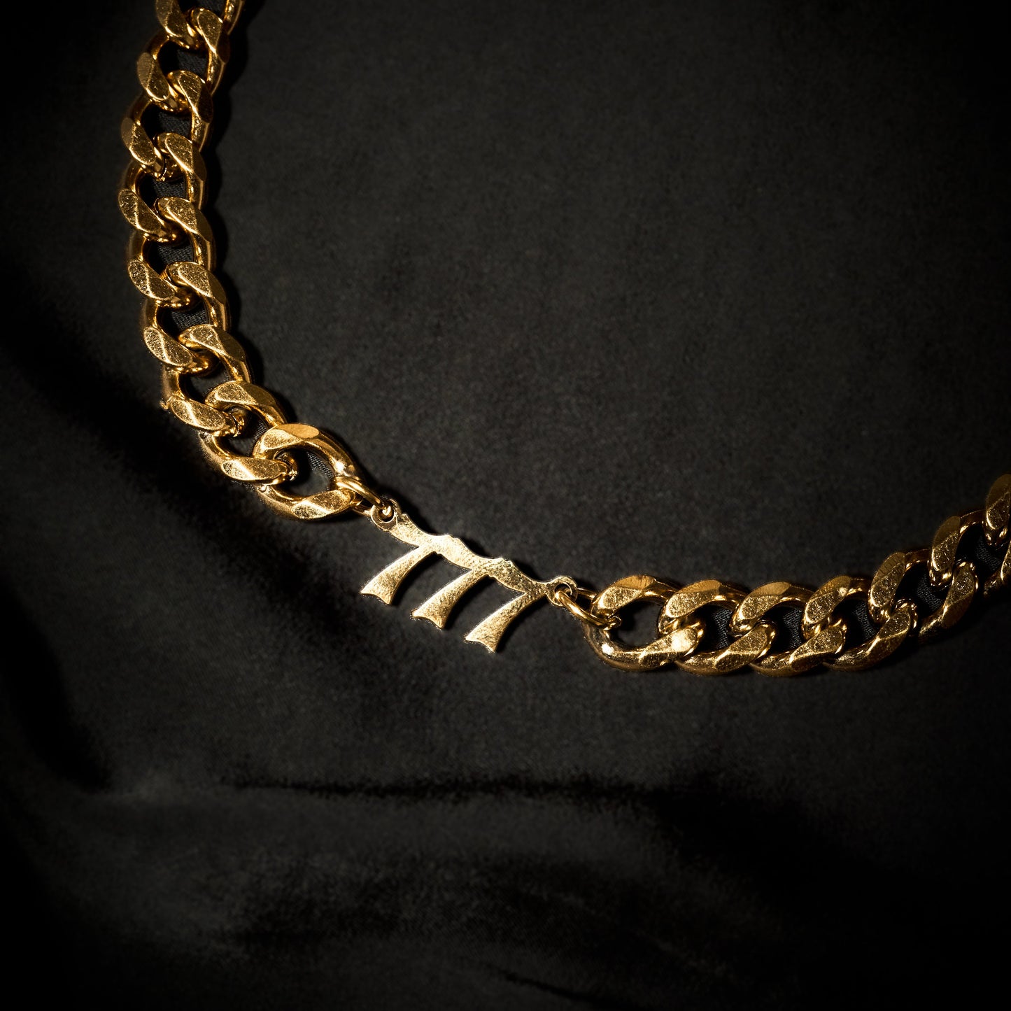 777 Choker Numerology Old English Gold