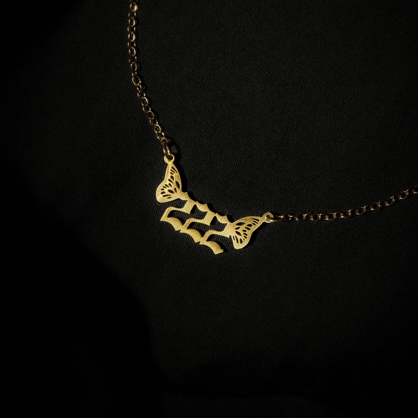 222 Necklace Numerology Butterfly Gold
