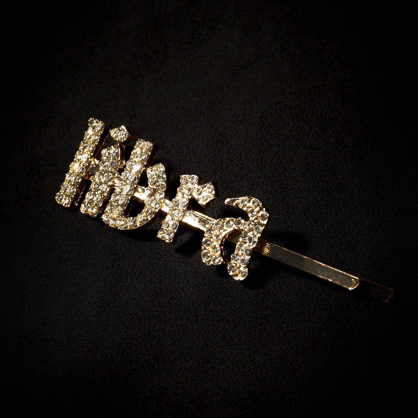 Libra Hair Pin Old English Zodiac Gold