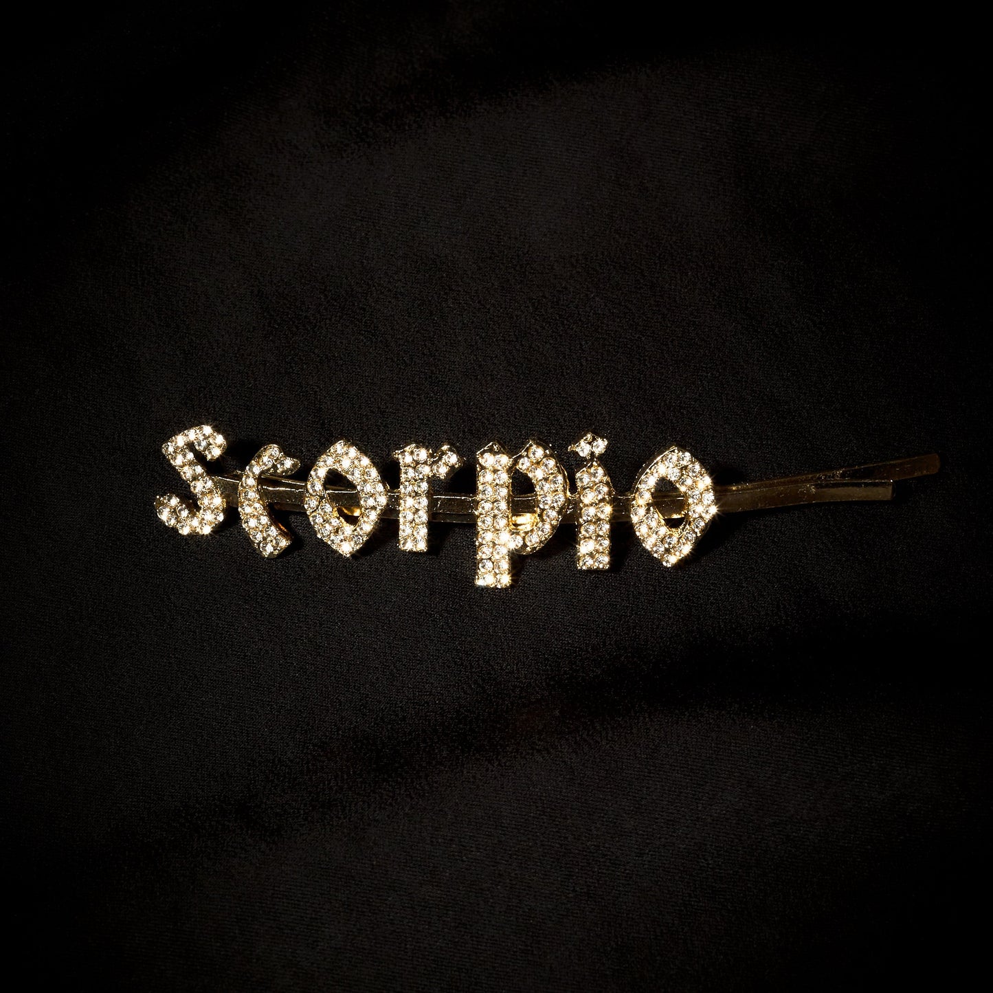 Scorpio Hair Pin Old English Zodiac Gold