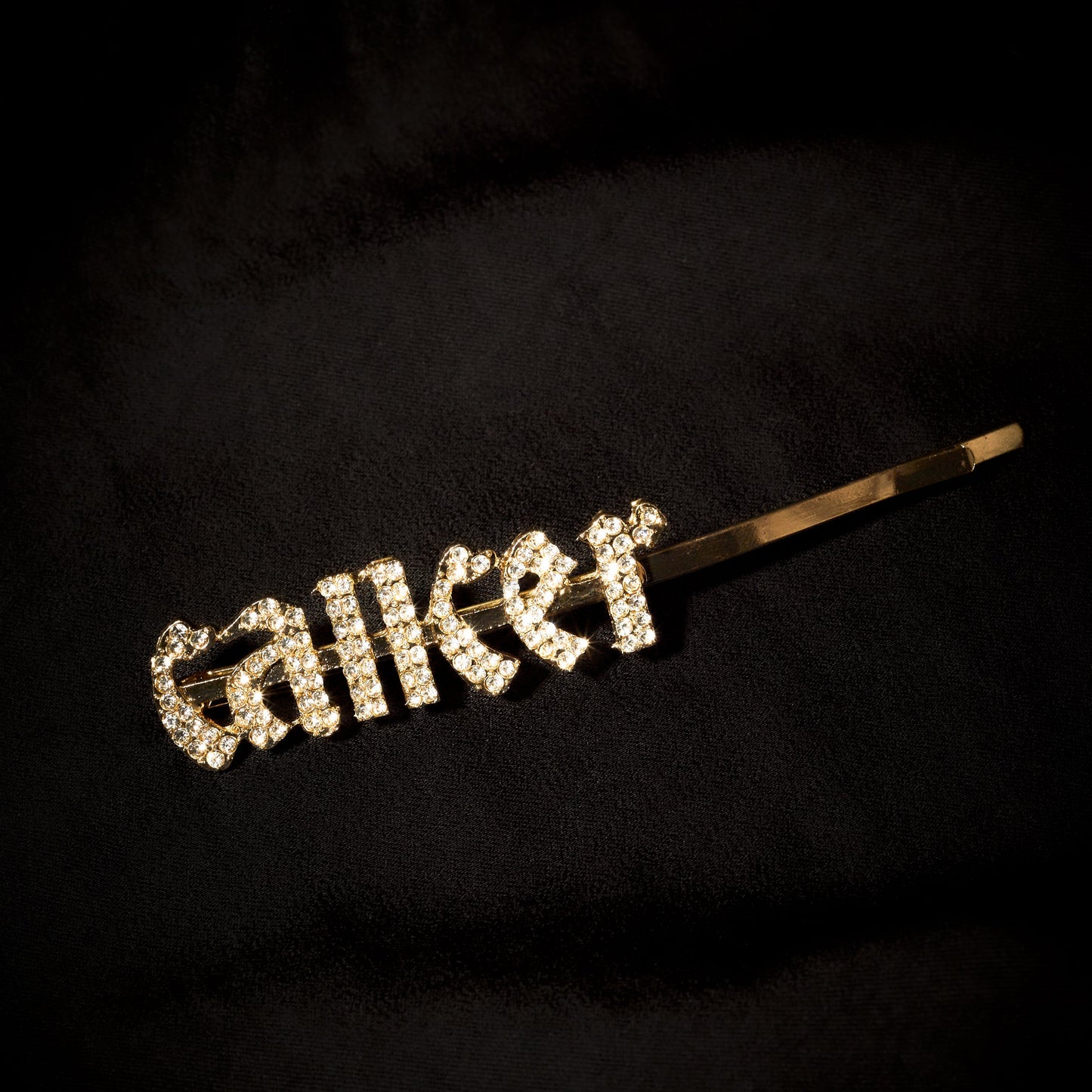 Cancer Hair Pin Old English Zodiac Gold