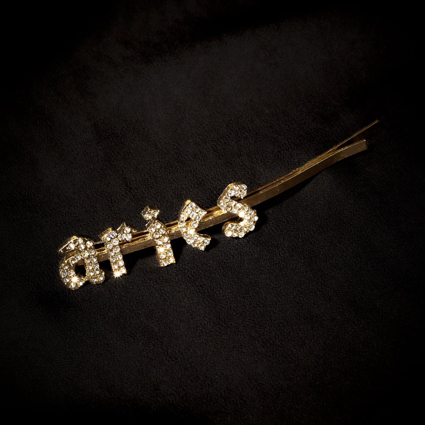 Aries Hair Pin Old English Zodiac Gold