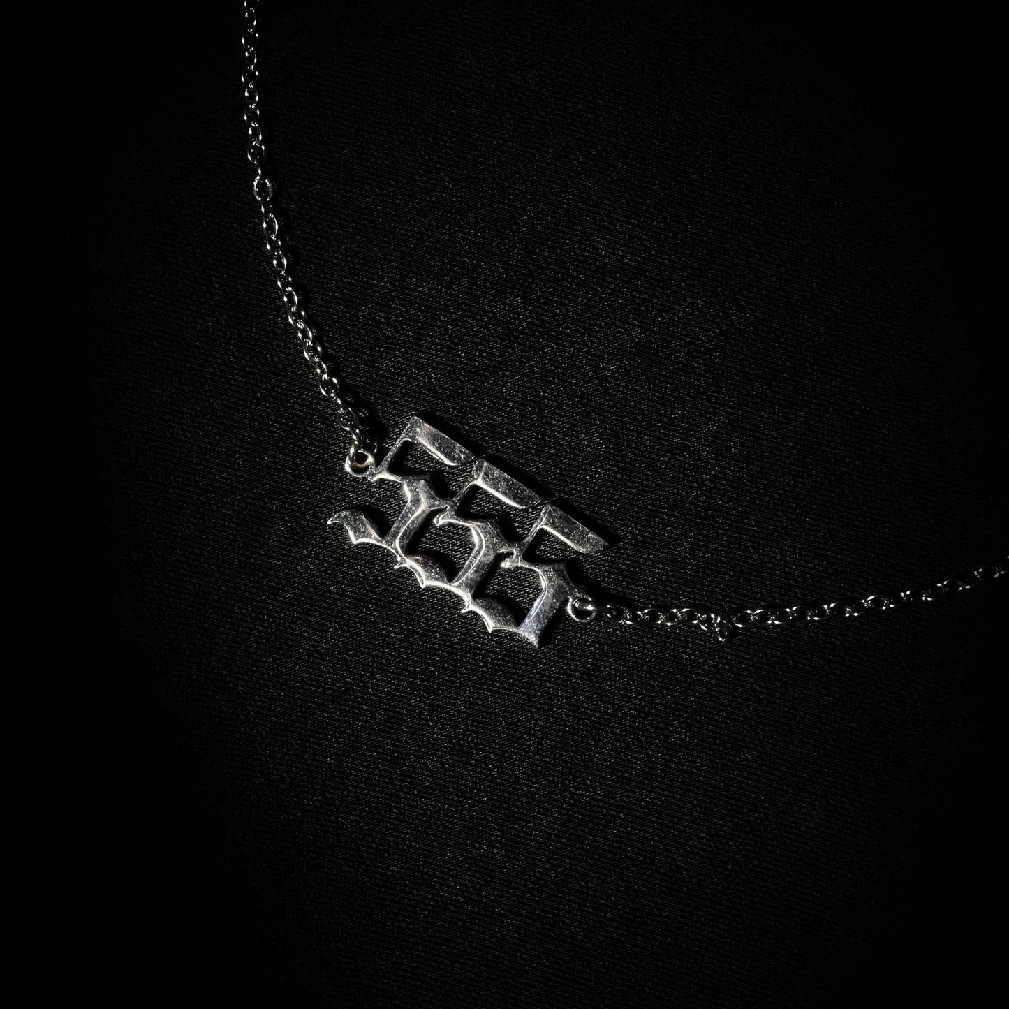 555 Anklet Numerology Old English Silver