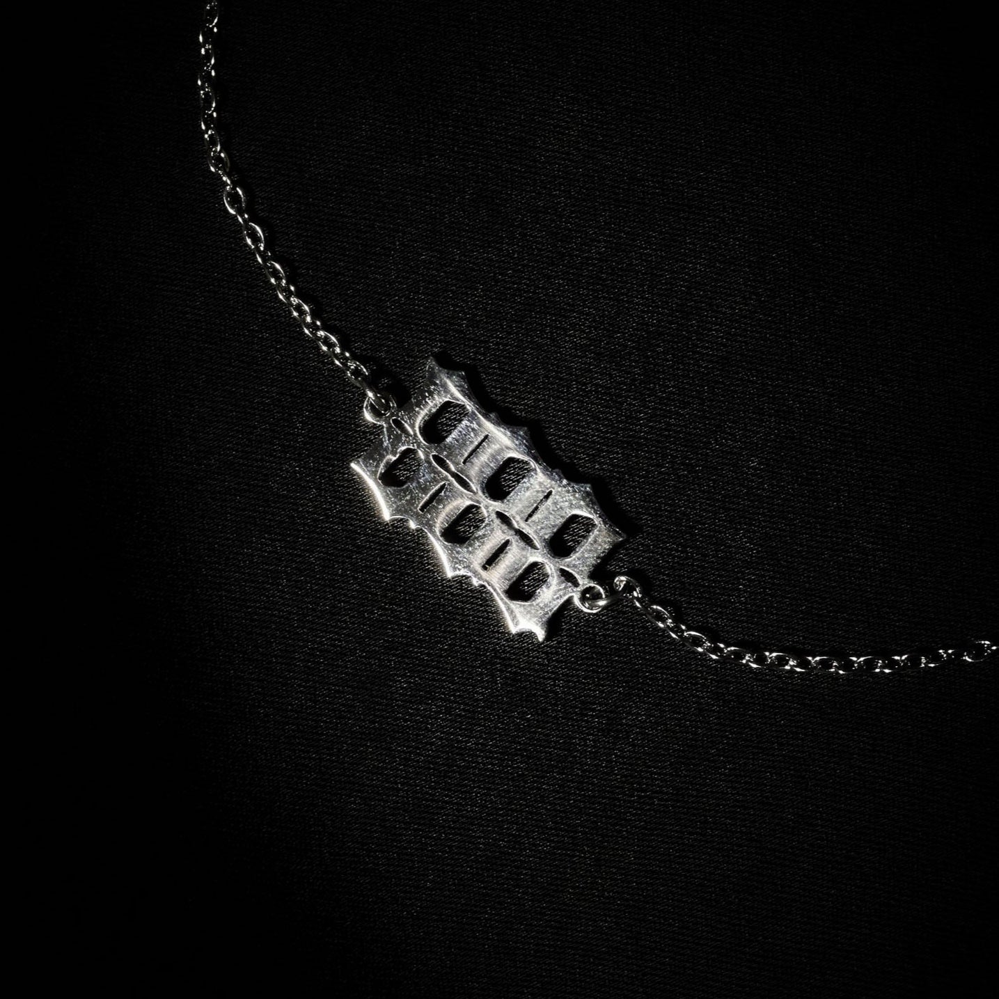 888 Anklet Numerology Old English Silver