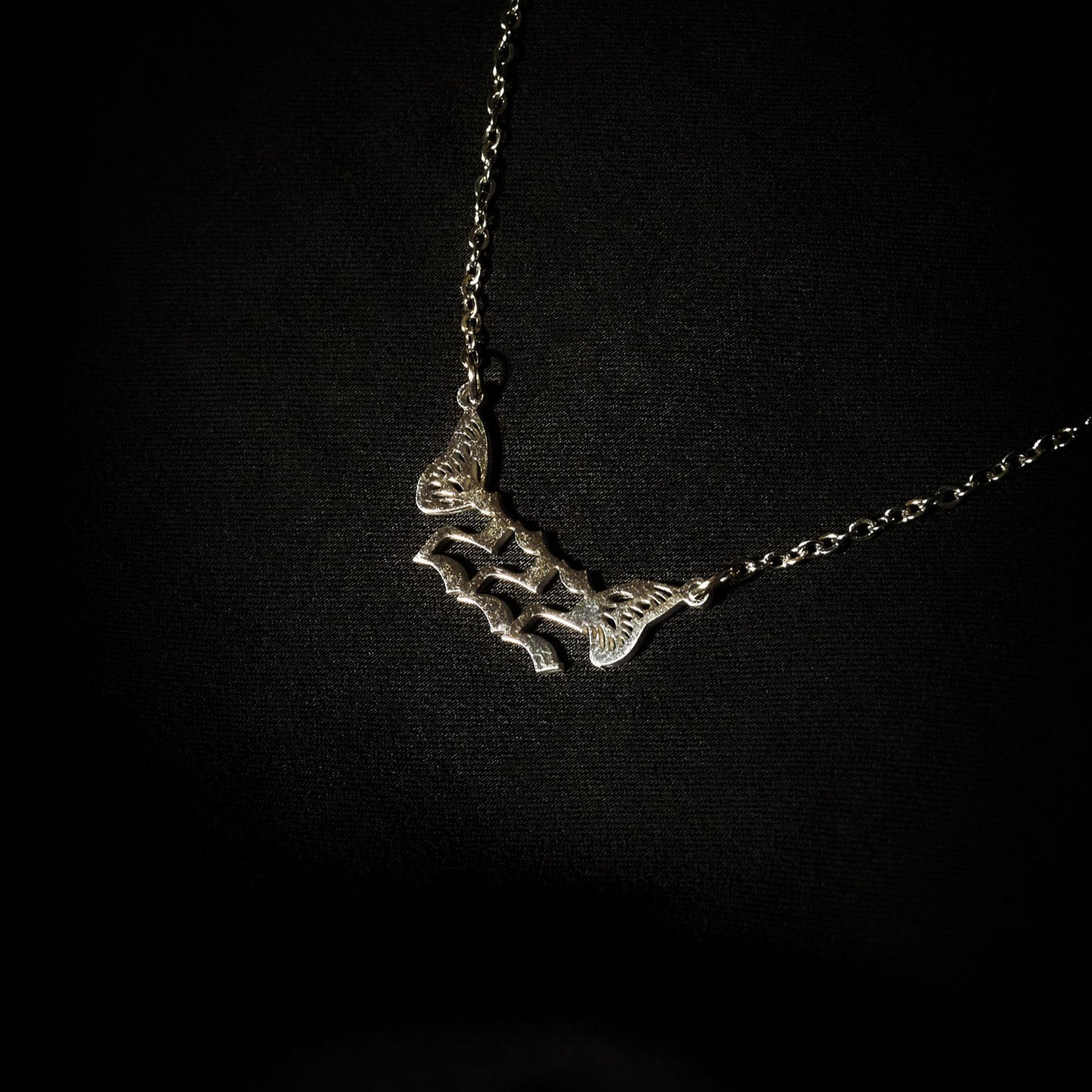 222 Necklace Numerology Butterfly Silver