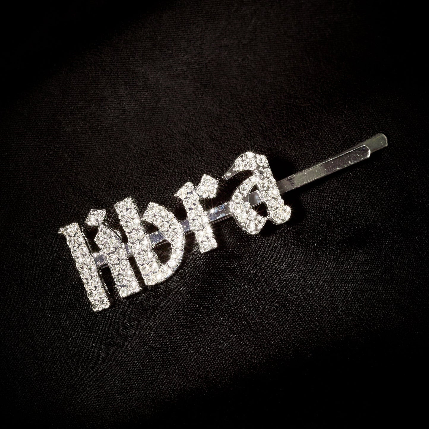 Libra Hair Pin Old English Zodiac Silver