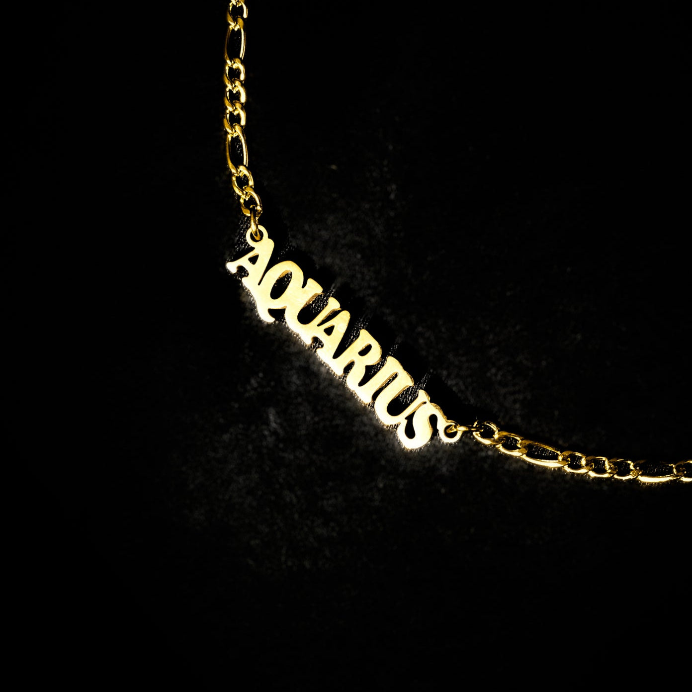 Aquarius Necklace Bold Zodiac Gold