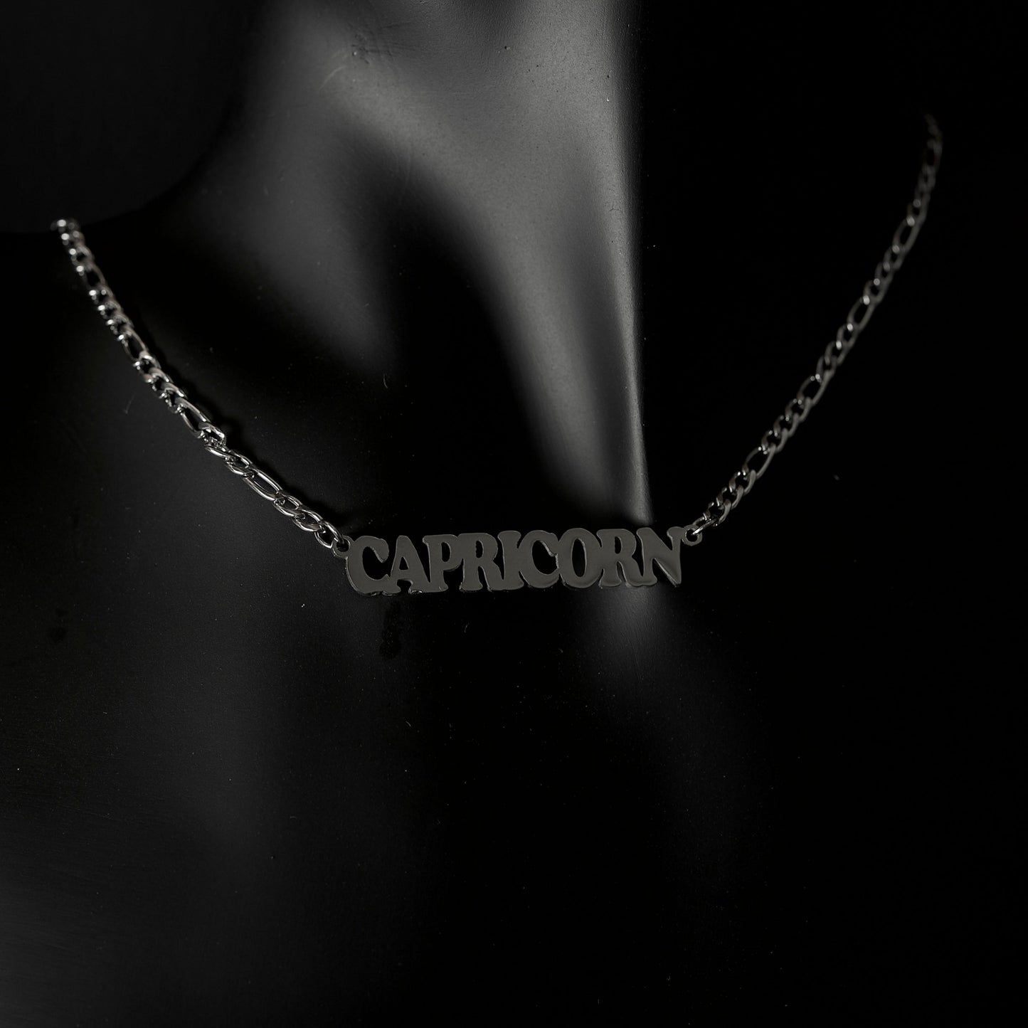 Capricorn Necklace Bold Zodiac Silver