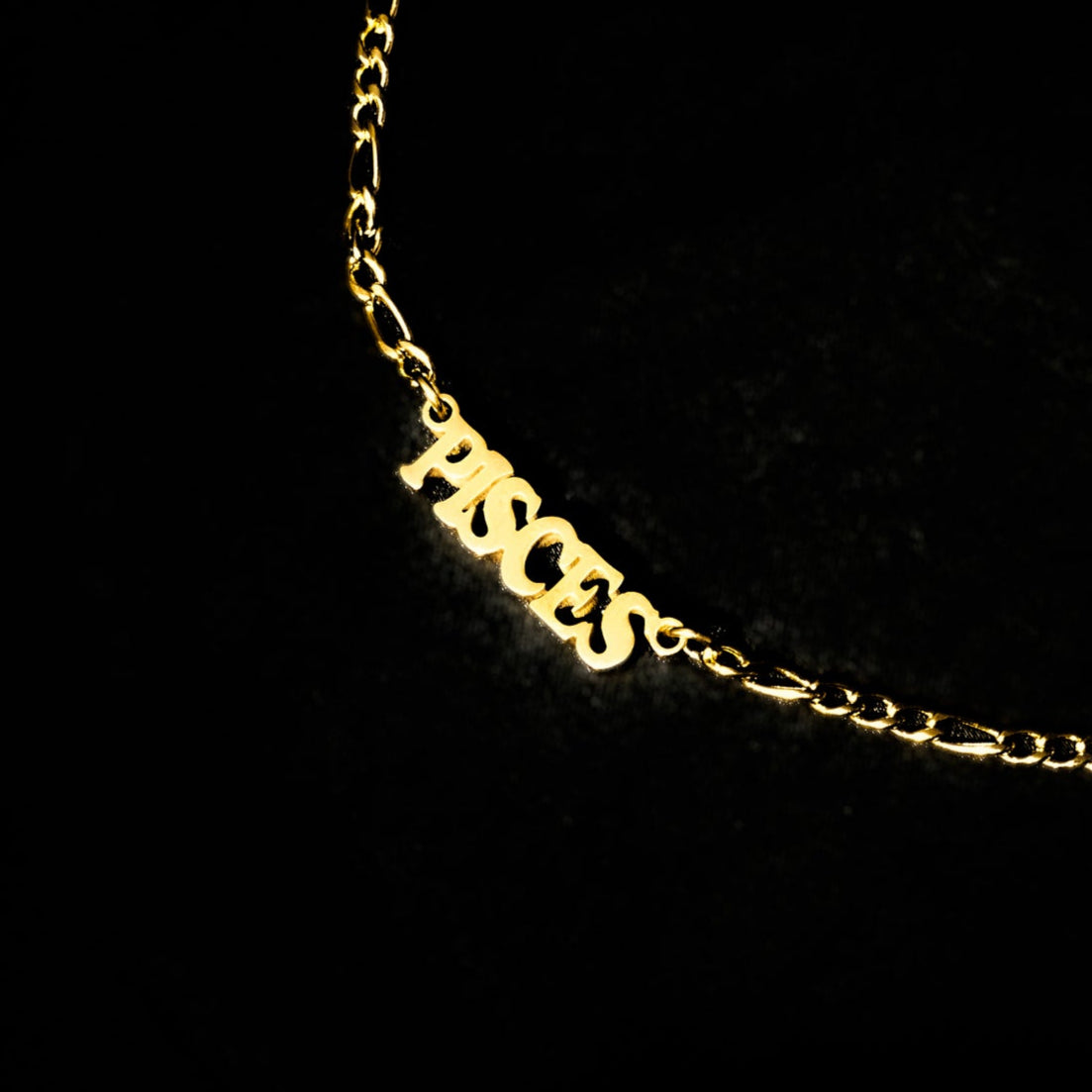 Pisces Necklace Bold Zodiac Gold