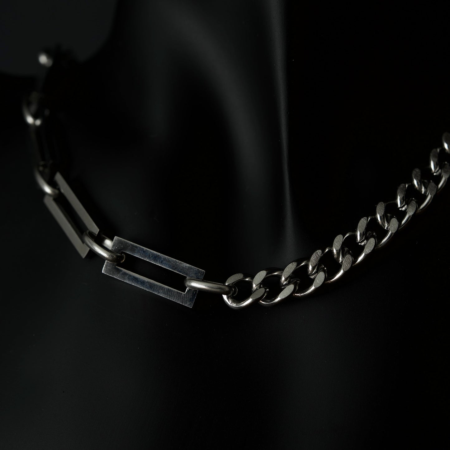 Faces Silver Necklace Eclectic