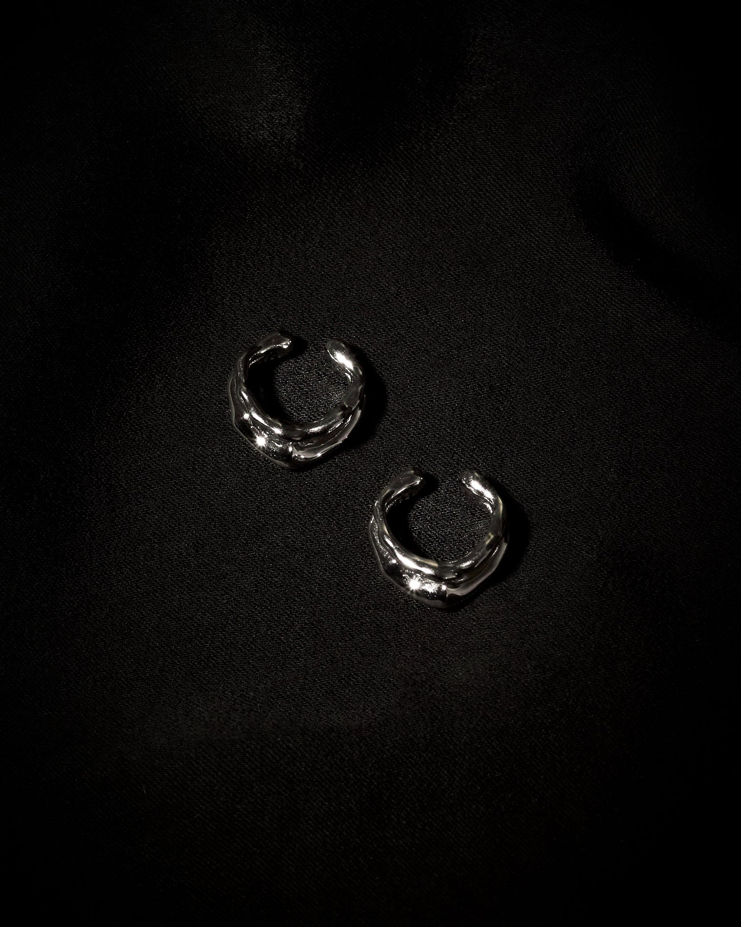 Earring Eclectic Double Cuff Silver