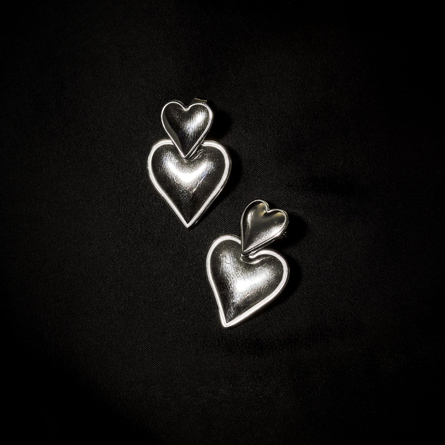 Earring Eclectic Double Trouble Silver