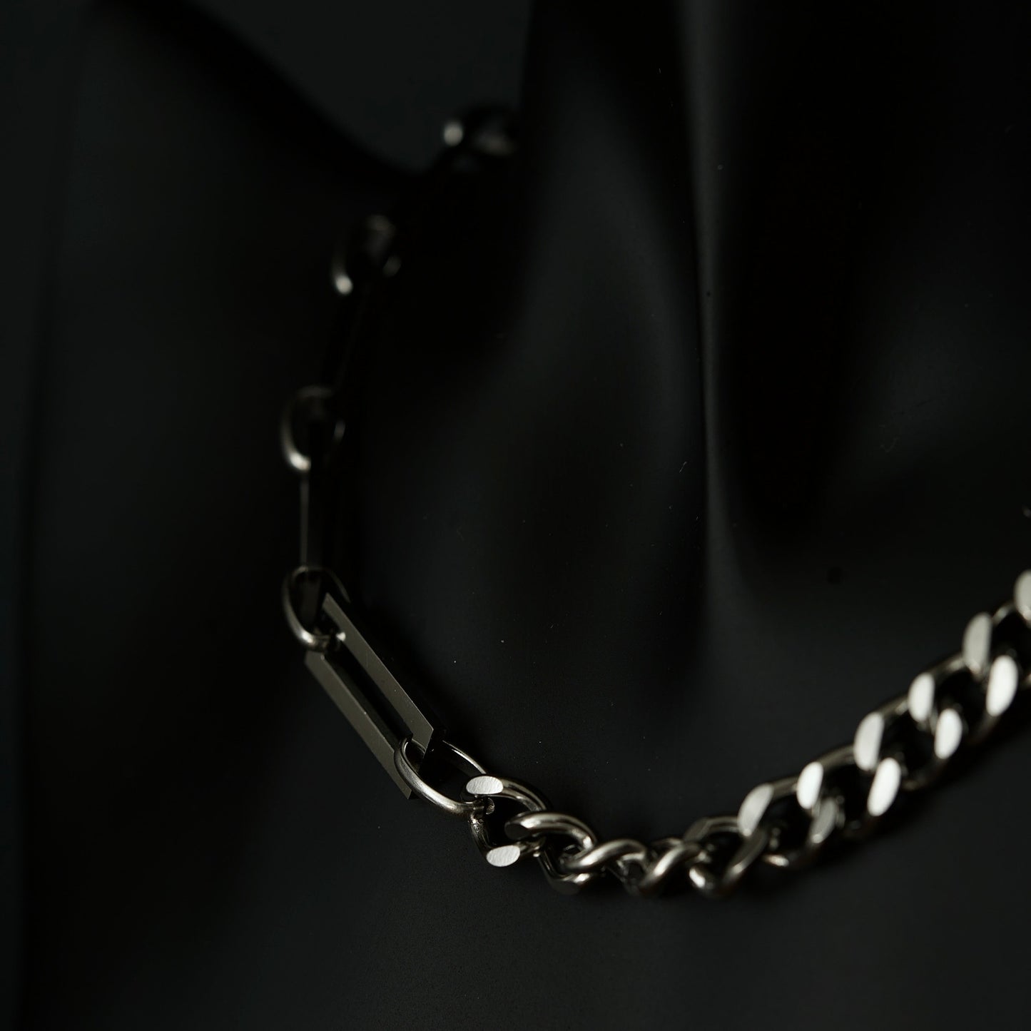 Different Link Necklace Silver