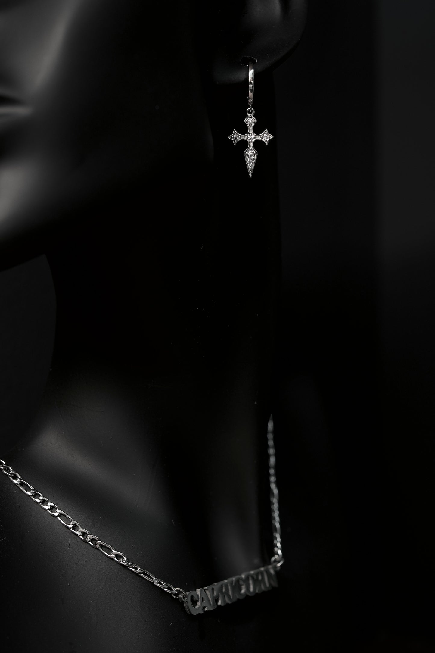 King of Swords Earrings Silver