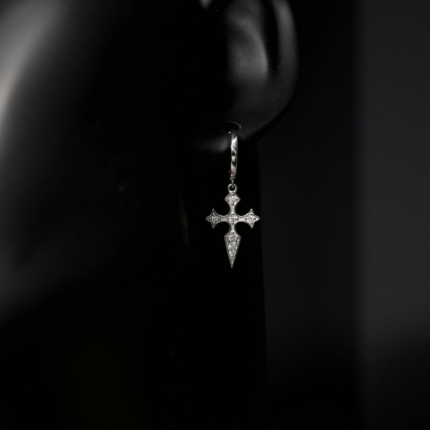 King of Swords Earrings Silver