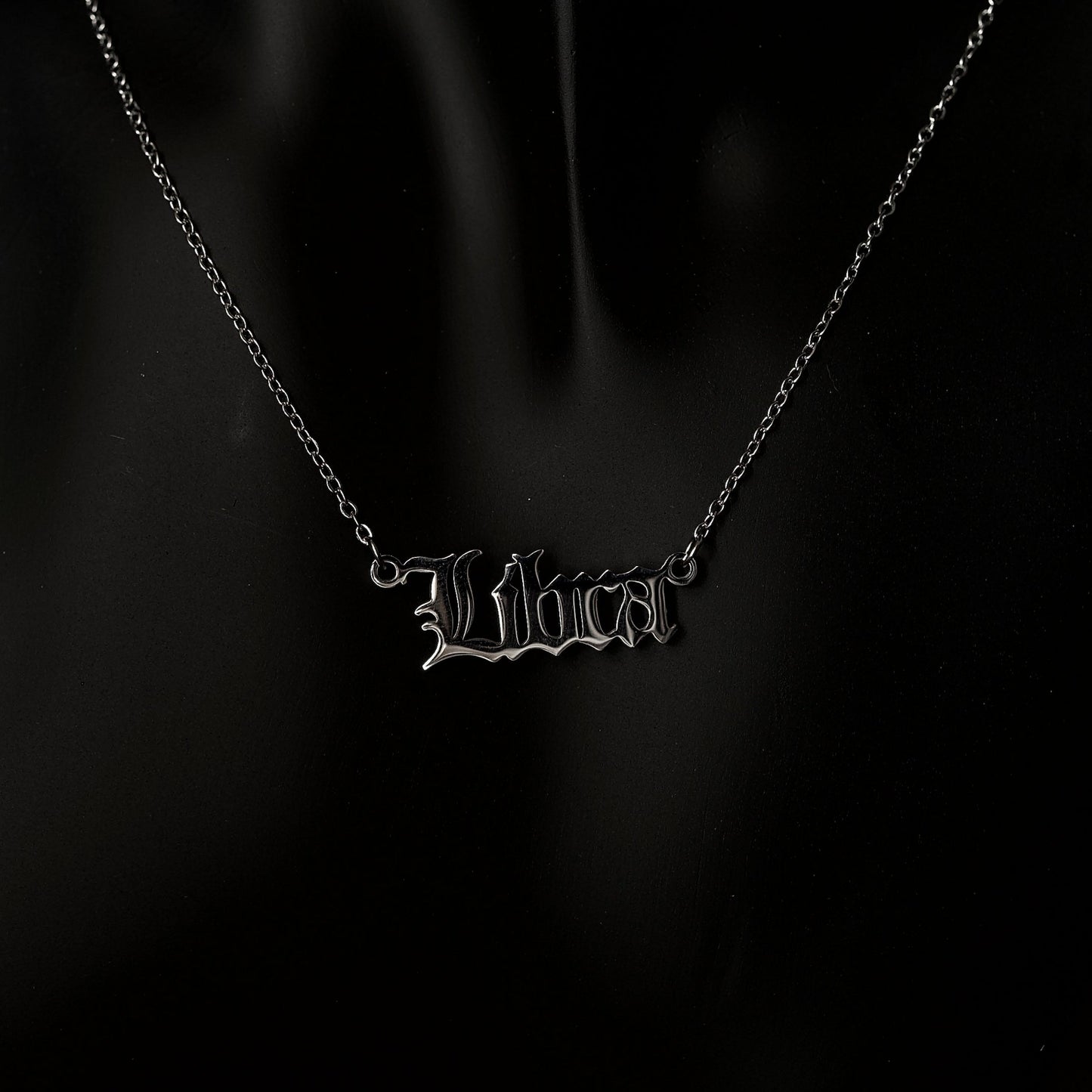 Libra Necklace Old English Zodiac Gold