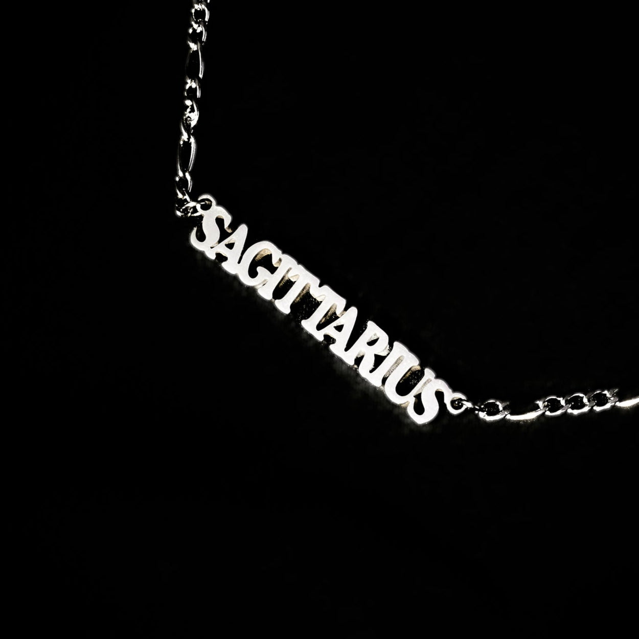 Sagittarius Necklace Bold Zodiac Silver