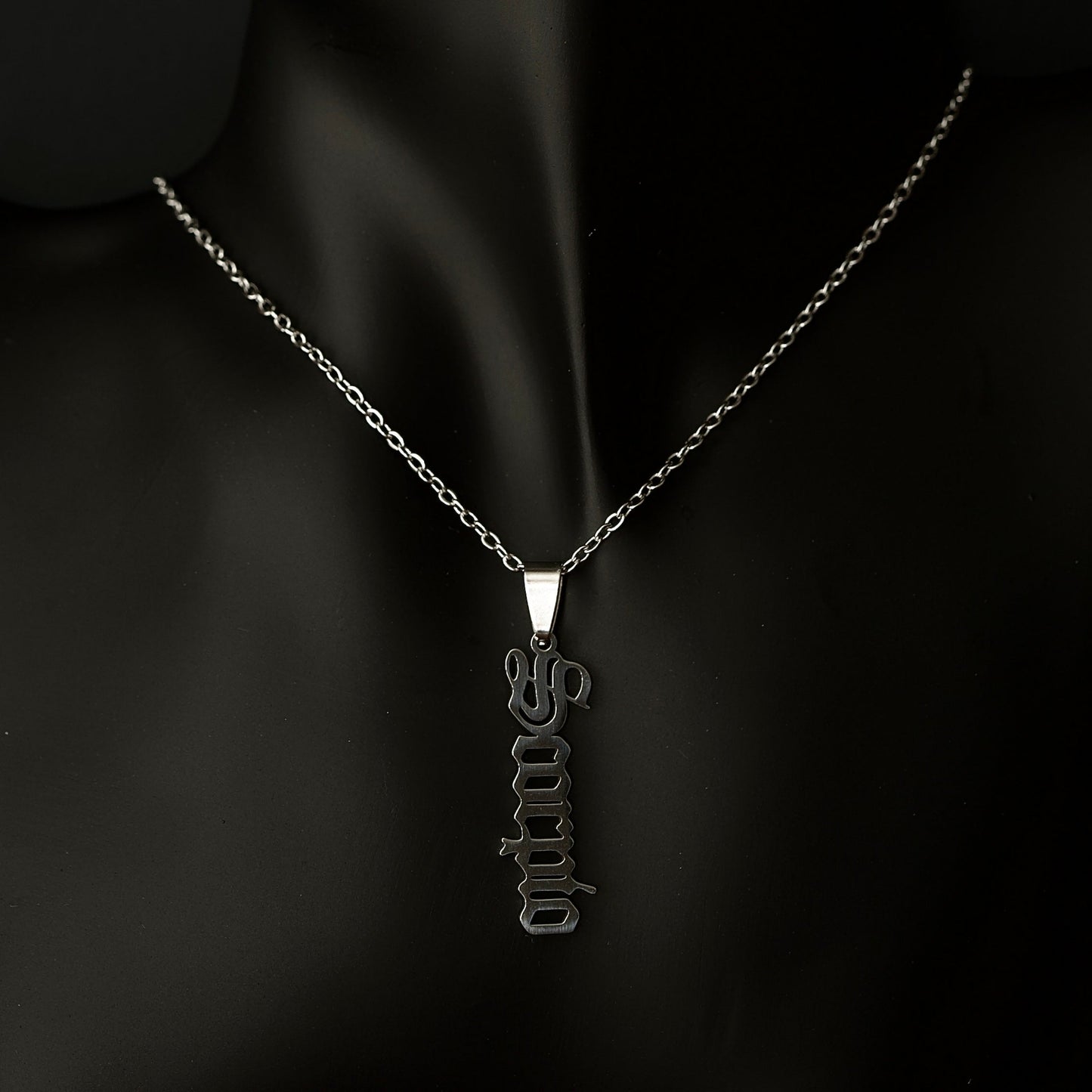 Taurus Silver Necklace Vertical Zodiac
