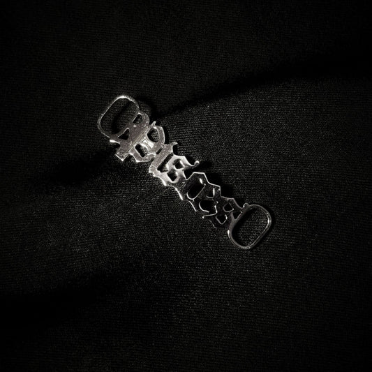 Pisces Shoe tag Old English Zodiac Silver